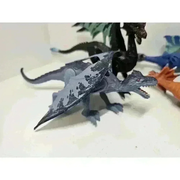 Lot Of 6 Detailed Fantasy Medieval DRAGON Figures PVC Toy - Picture 2 of 6